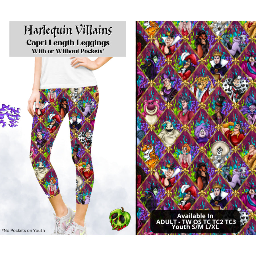 Preorder Custom Styles - Harlequin Villains - Closes 28 Mar - ETA mid Jul 2025 Leggings