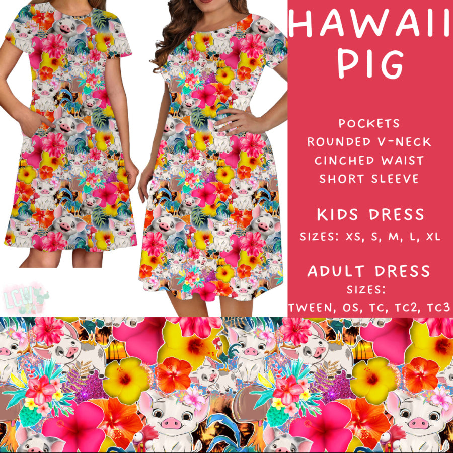 Preorder Custom Styles - Hawaii Pig - Closes 12 Mar - ETA early Jun 2025 Leggings