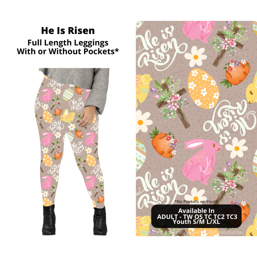 PREORDER Custom Styles - He Is Risen - Closes 20 Jan - ETA late Apr 2025 Leggings