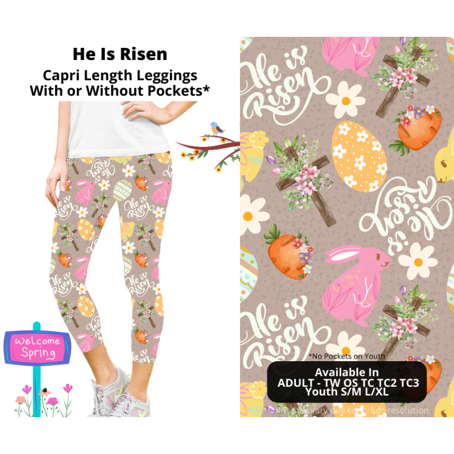 PREORDER Custom Styles - He Is Risen - Closes 20 Jan - ETA late Apr 2025 Leggings