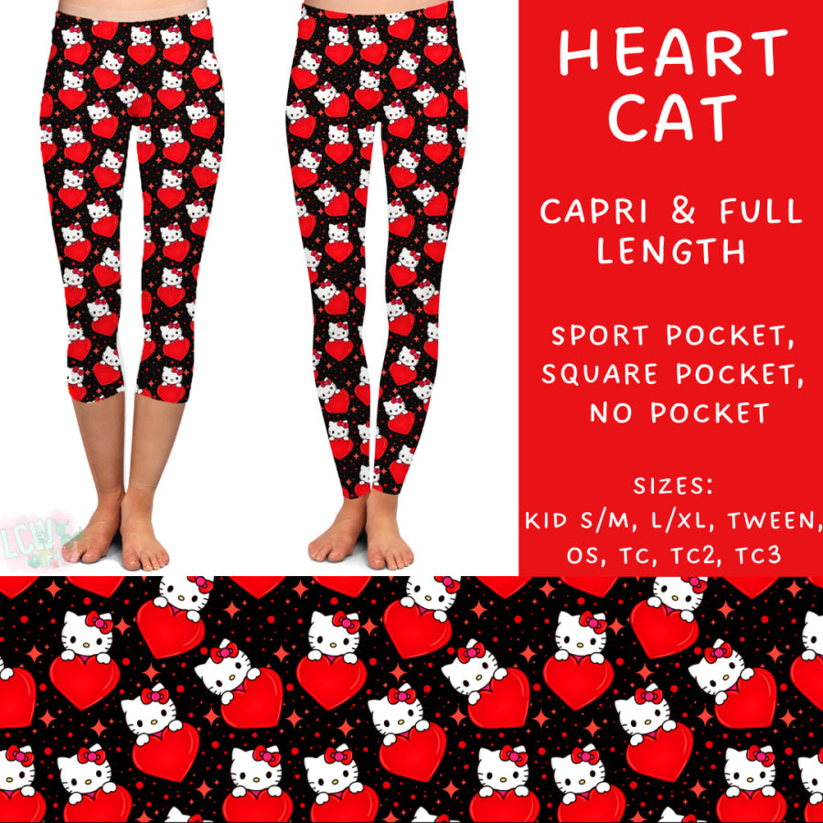 Preorder Custom Styles - Heart Cat - Closes 11 Oct - ETA late Dec 2024 Leggings