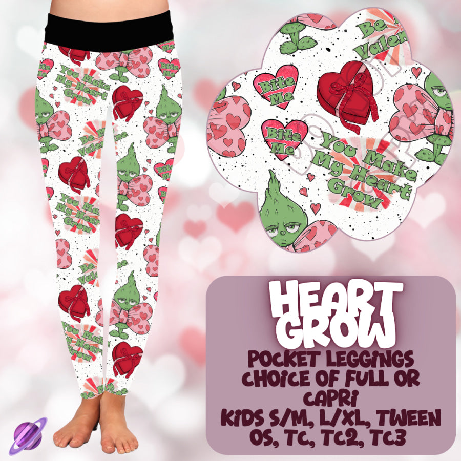 PREORDER Custom Styles - Heart Grow - Closes 2 Dec - ETA mid Feb 2025 Leggings