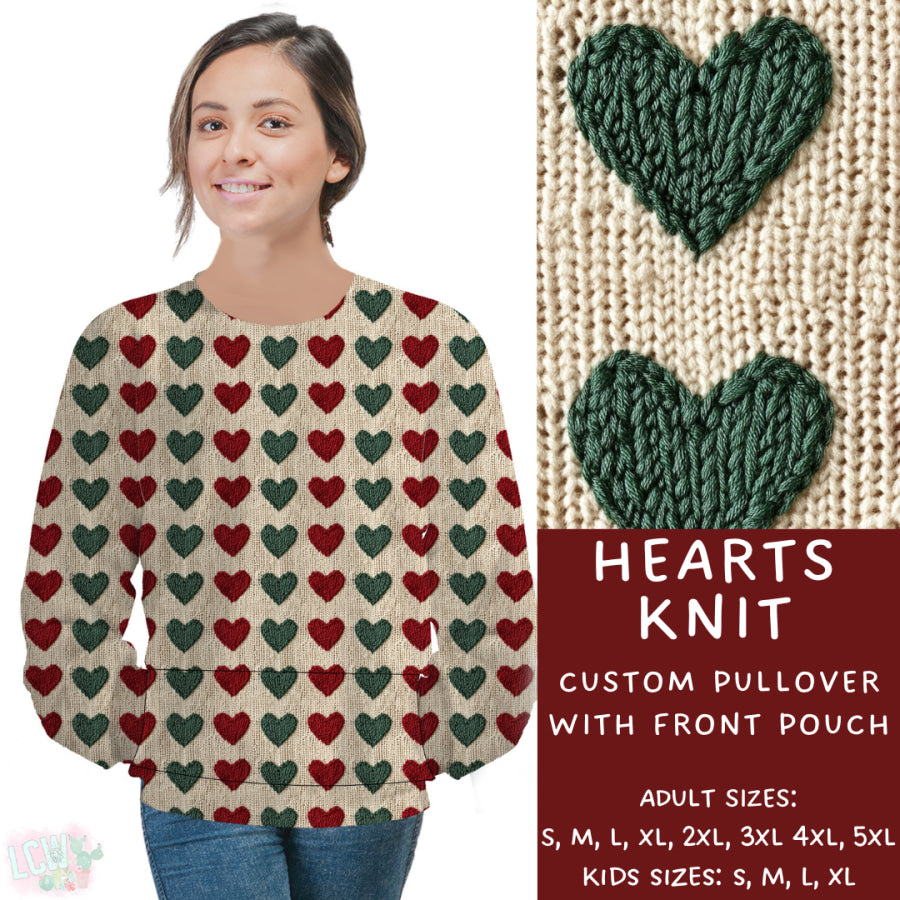 Preorder Custom Styles - Hearts Knit - Closes 31 Oct - ETA early Jan 2025 Leggings