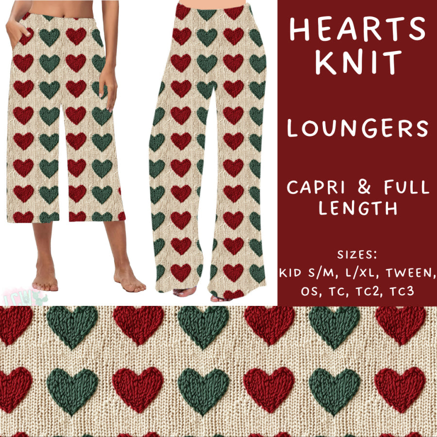 Preorder Custom Styles - Hearts Knit - Closes 31 Oct - ETA early Jan 2025 Leggings