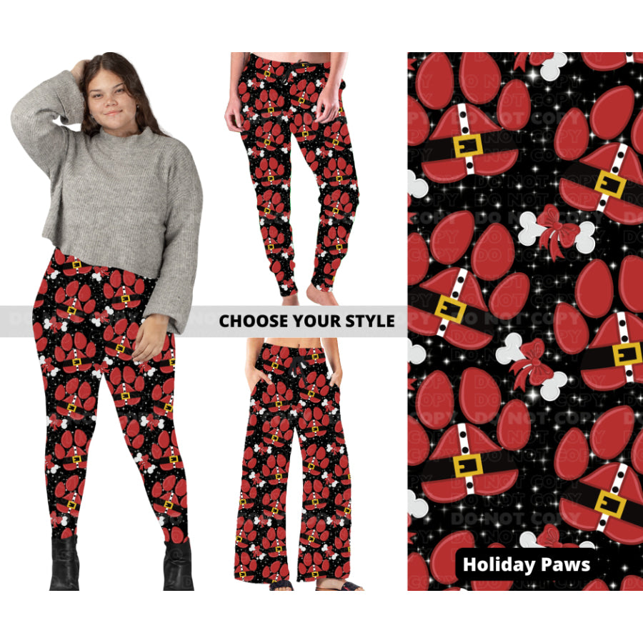 PREORDER Custom Styles - Holiday Paws - Closes 18 Sep - ETA early Dec 2024 Leggings