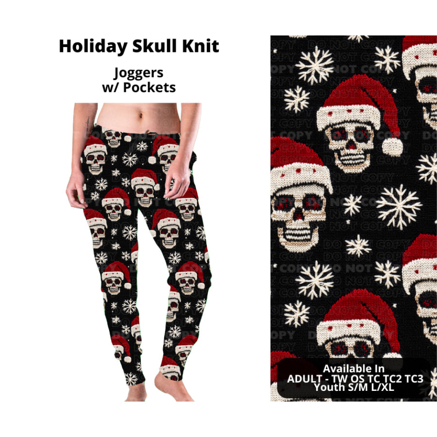 PREORDER Custom Styles - Holiday Skull Knit - Closes 18 Sep - ETA early Dec 2024 Leggings