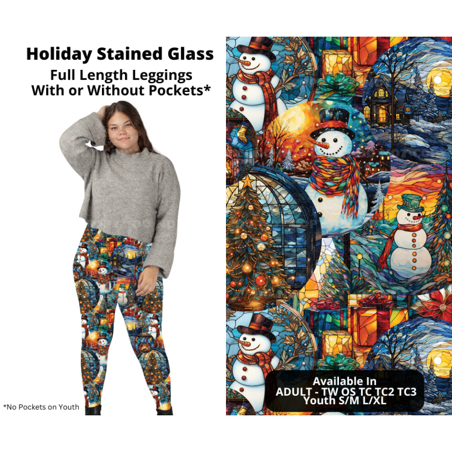 PREORDER Custom Styles - Holiday Stained Glass - Closes 7 Oct - ETA late Dec 2024 Leggings