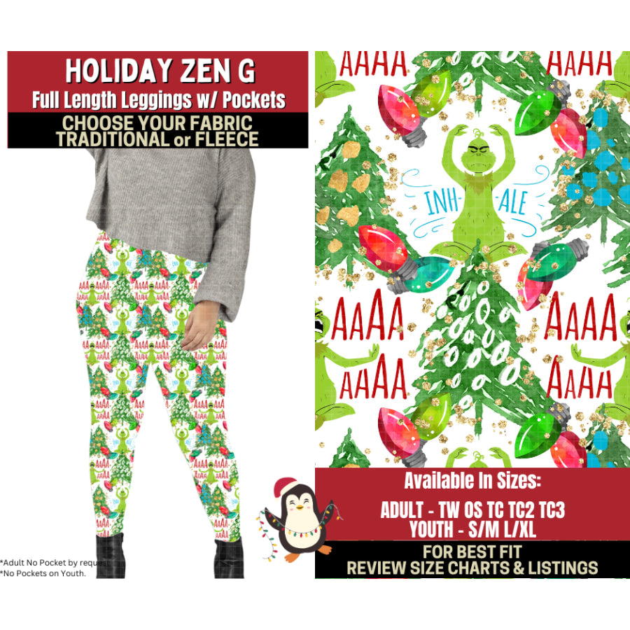 Preorder Custom Styles Holiday Zen G Closes 4 Sep ETA early Jan 2026 Leggings