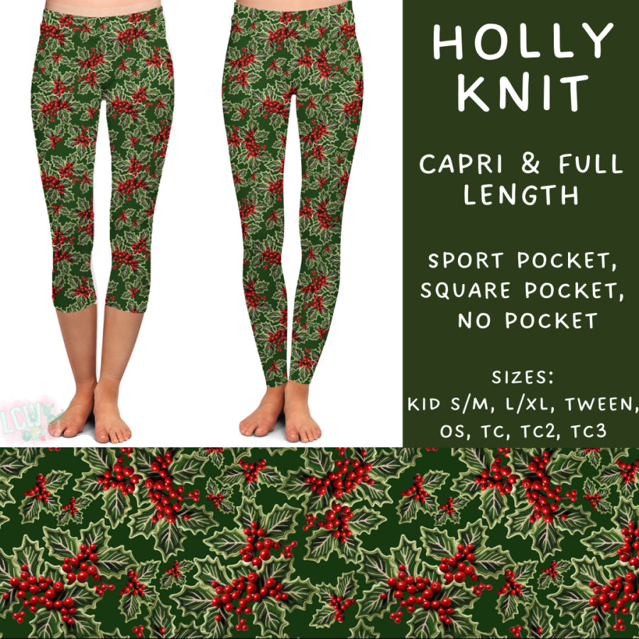 Preorder Custom Styles - Holly Knit - Closes 31 Oct - ETA early Jan 2025 Leggings