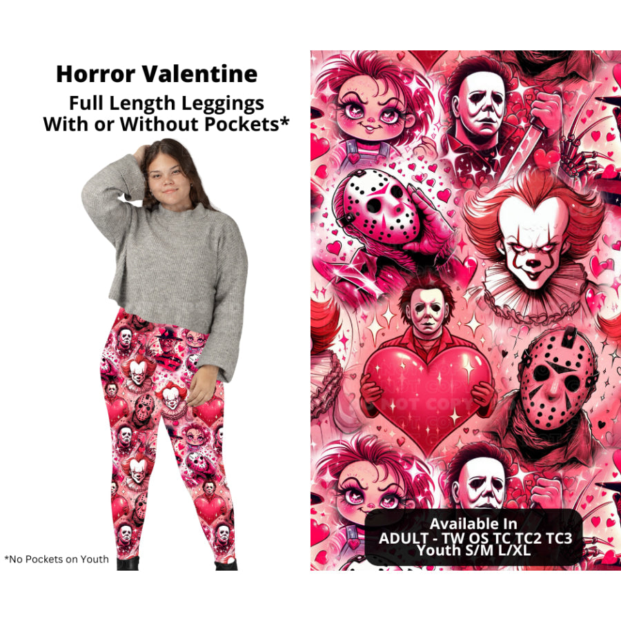 PREORDER Custom Styles - Horror Valentine - Closes 28 Nov - ETA late Feb 2025 Leggings