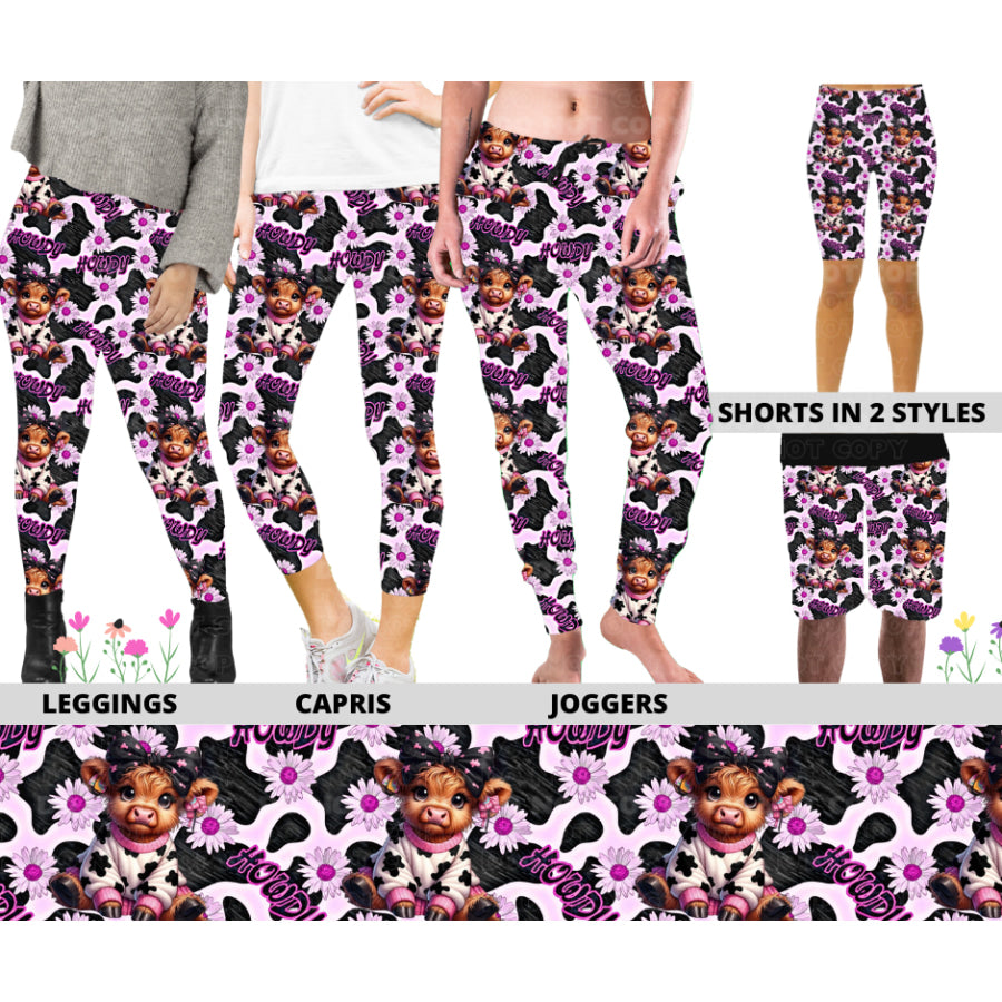 PREORDER Custom Styles - Howdy Cows - Closes 20 Jan - ETA late Apr 2025 Leggings