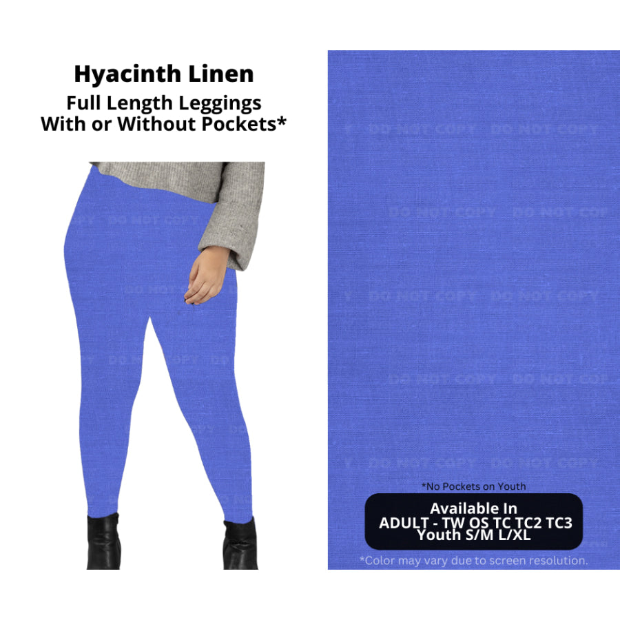 PREORDER Custom Styles - Hyacinth Linen - Closes 8 Jan - ETA late Apr 2025 Leggings