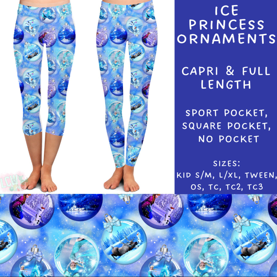 Preorder Custom Styles - Ice Princess Ornaments - Closes 31 Oct - ETA early Jan 2025 Leggings