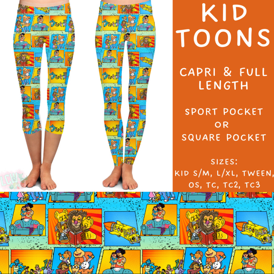 Preorder Custom Styles - Kid Toons - Closes 5 Mar - ETA late May 2025 Leggings