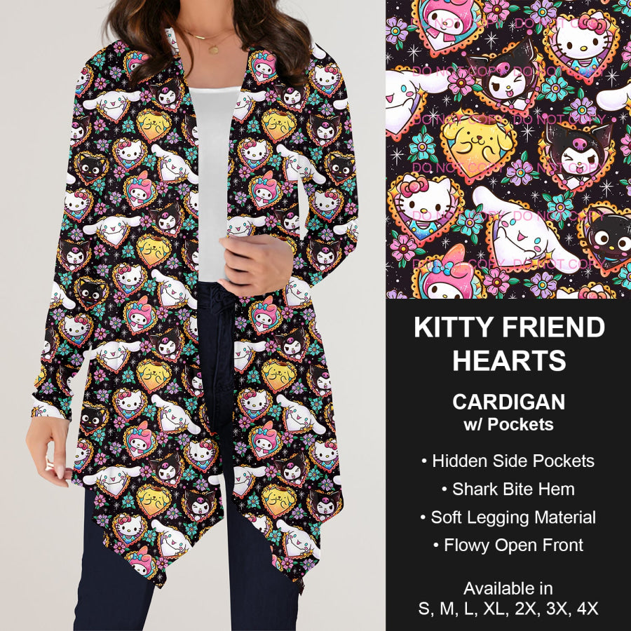 PREORDER Custom Styles - Kitty Friend Hearts - Closes 3 Dec - ETA mid Feb 2025 Loungewear