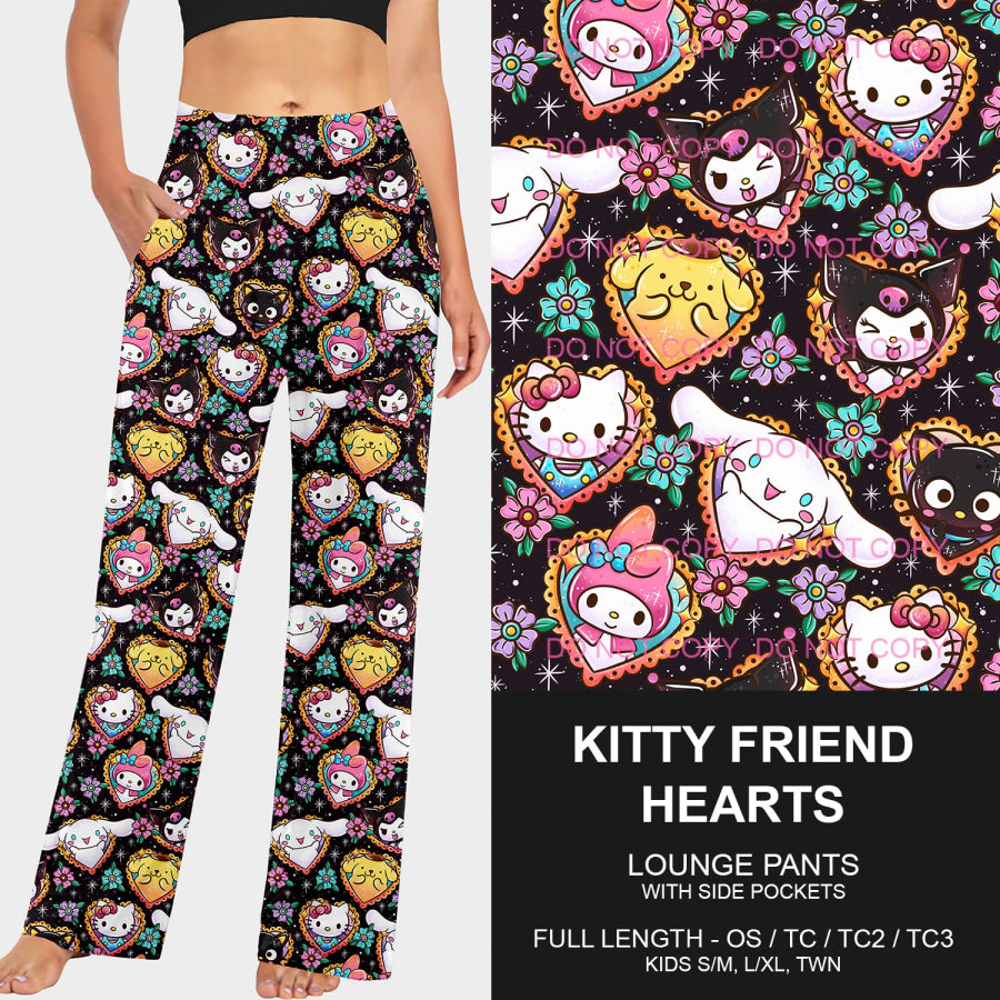 PREORDER Custom Styles - Kitty Friend Hearts - Closes 3 Dec - ETA mid Feb 2025 Loungewear