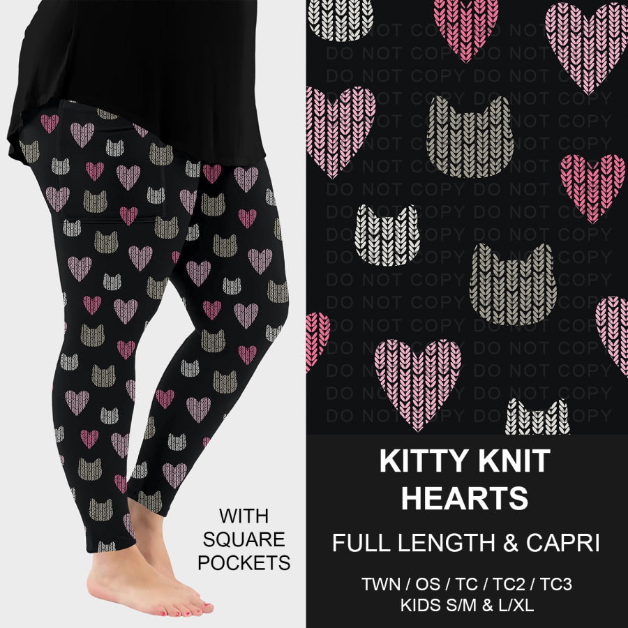 PREORDER Custom Styles - Kitty Knit Hearts - Closes 29 Jul - ETA late Oct 2025 Loungewear