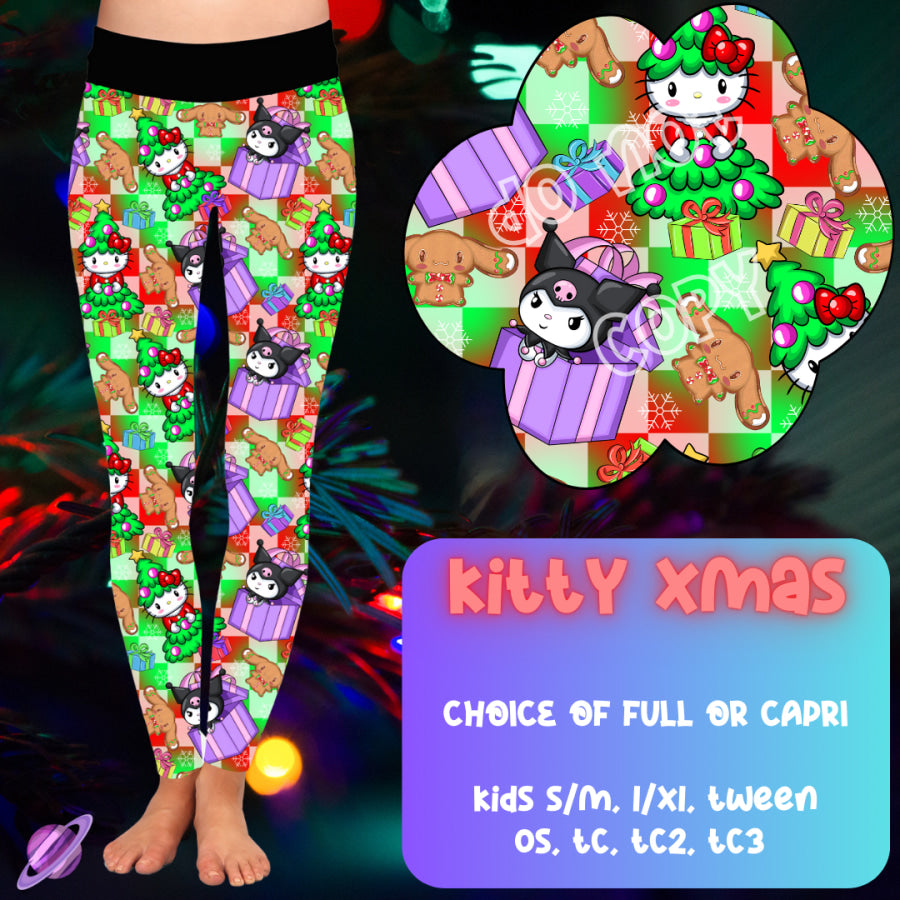 PREORDER Custom Styles - Kitty Xmas - Closes 1 Oct - ETA late Dec 2024 Leggings