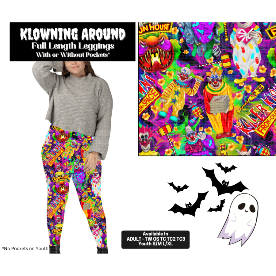 Preorder Custom Styles - Klowning Around - Closes 28 May - ETA late Sep 2025 Leggings