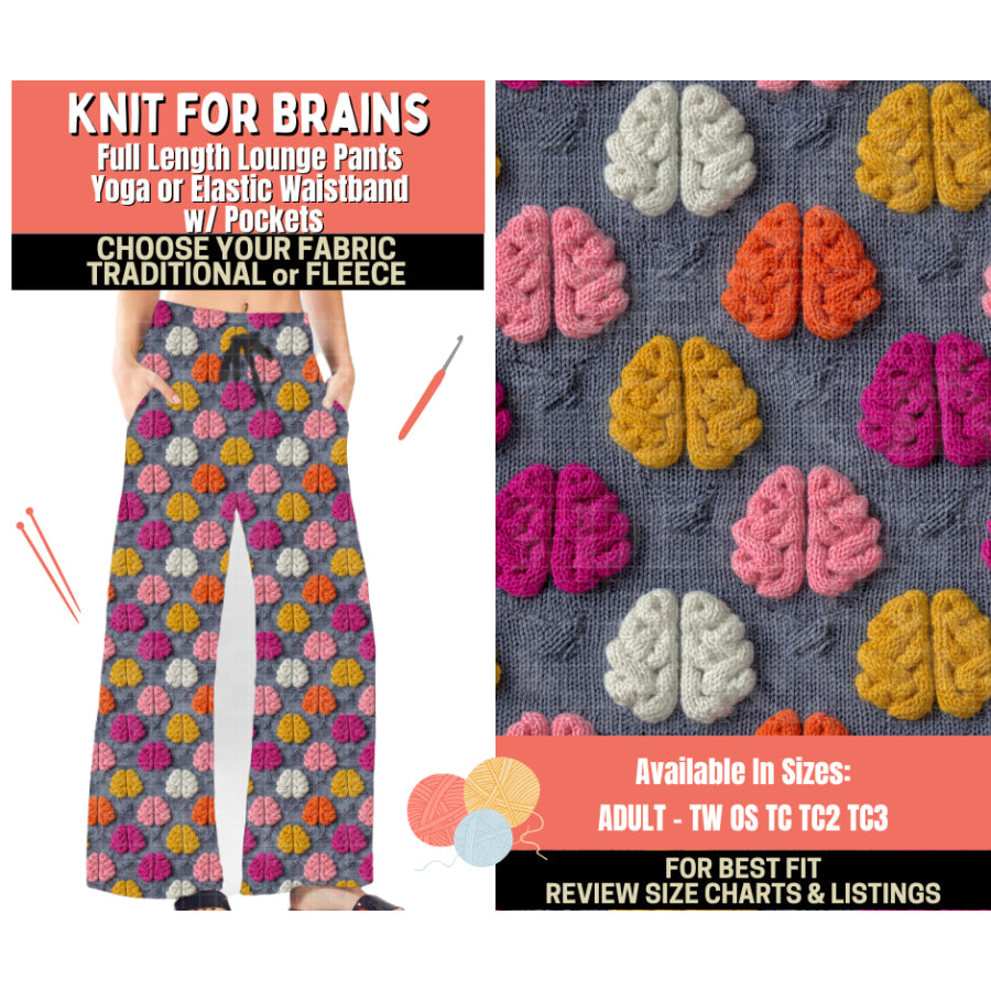 Preorder Custom Styles - Knit For Brains - Closes 1 Oct - ETA Early Feb 2026 Leggings