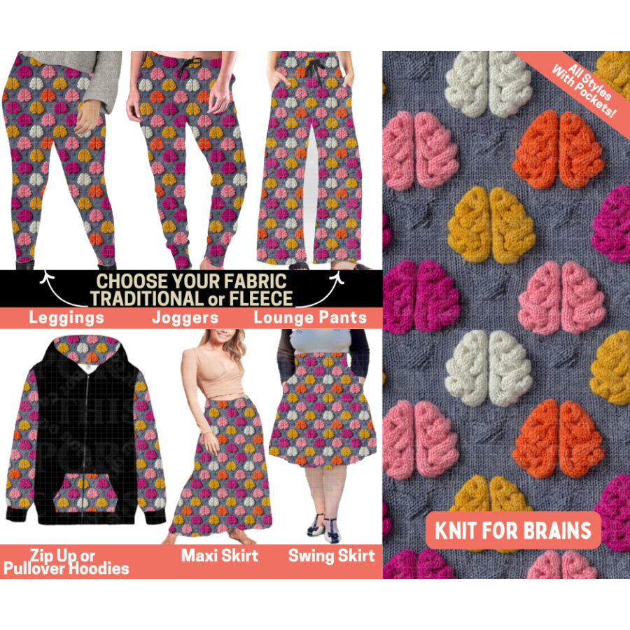 Preorder Custom Styles - Knit For Brains - Closes 1 Oct - ETA Early Feb 2026 Leggings
