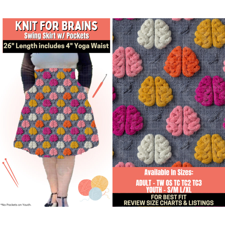 Preorder Custom Styles - Knit For Brains - Closes 1 Oct - ETA Early Feb 2026 Leggings