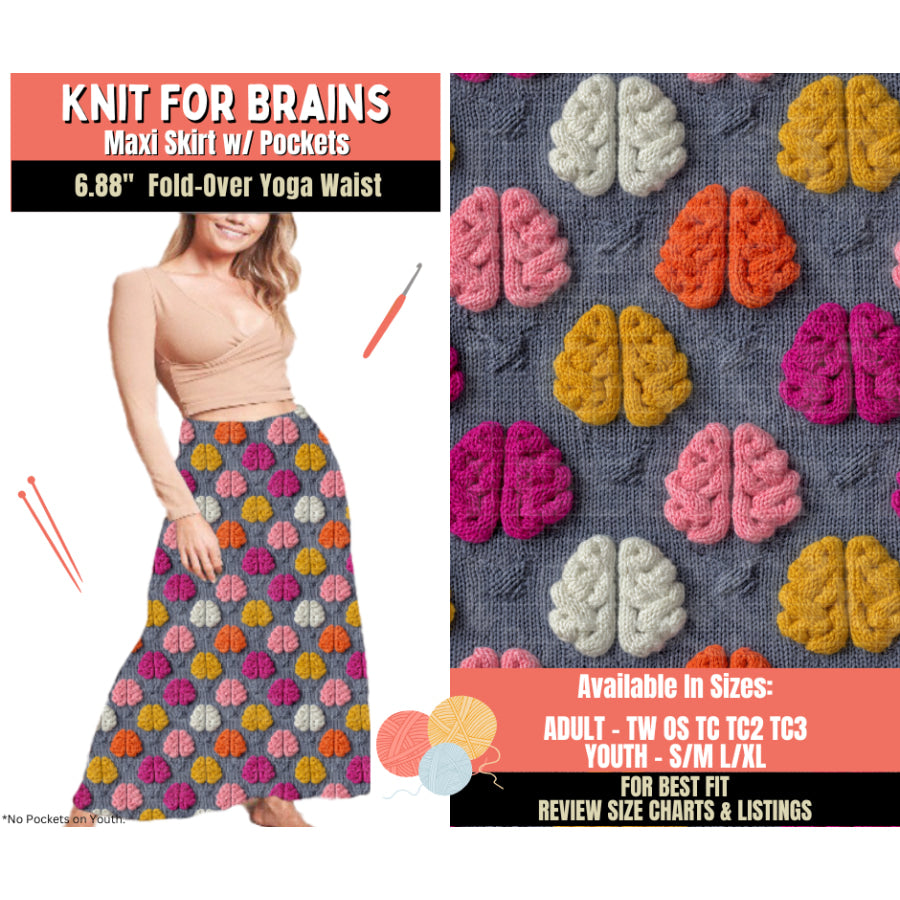 Preorder Custom Styles - Knit For Brains - Closes 1 Oct - ETA Early Feb 2026 Leggings