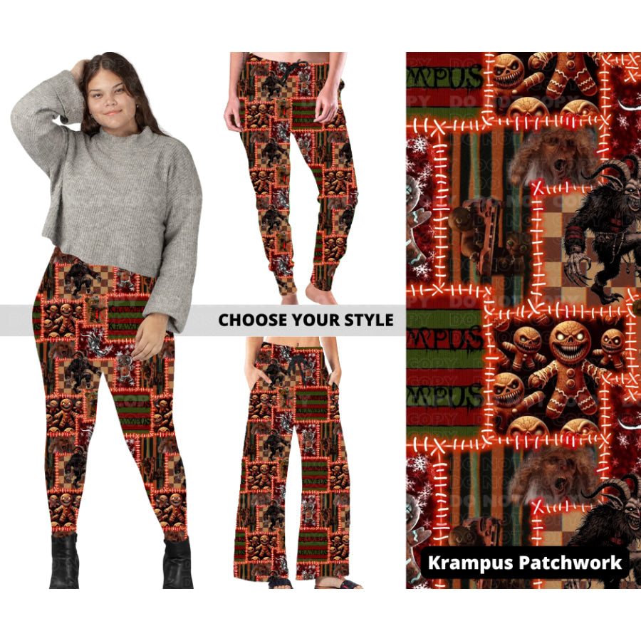 PREORDER Custom Styles - Krampus Patchwork - Closes 18 Sep - ETA early Dec 2024 Leggings