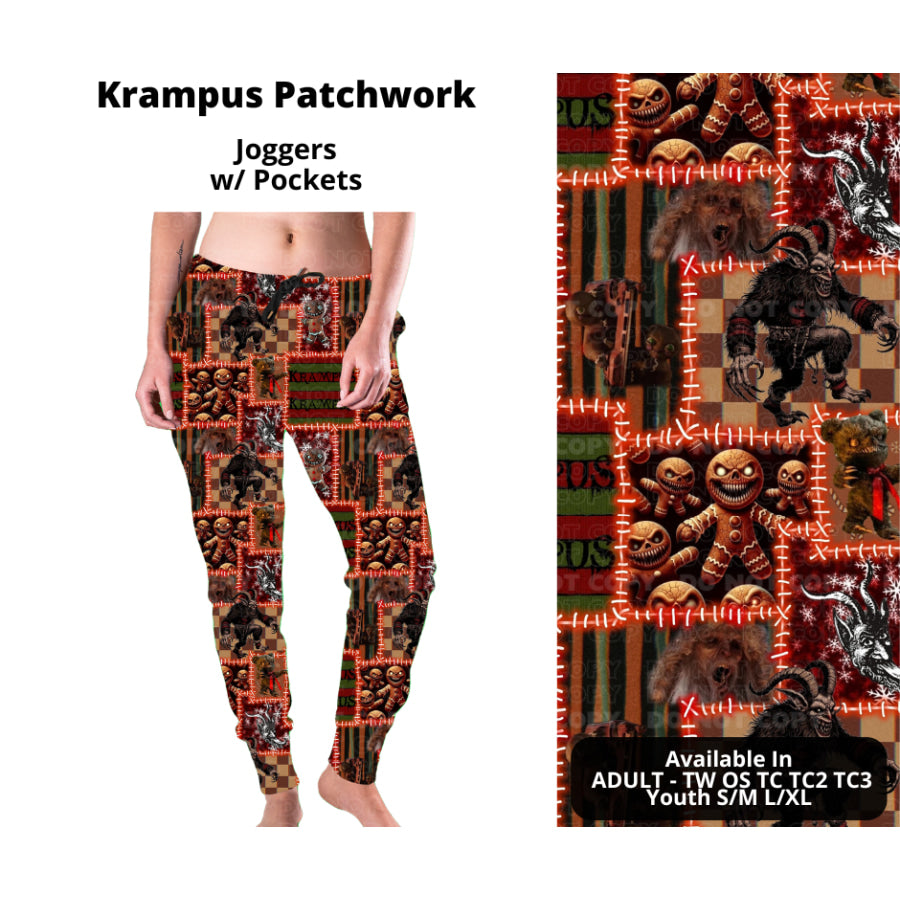 PREORDER Custom Styles - Krampus Patchwork - Closes 18 Sep - ETA early Dec 2024 Leggings