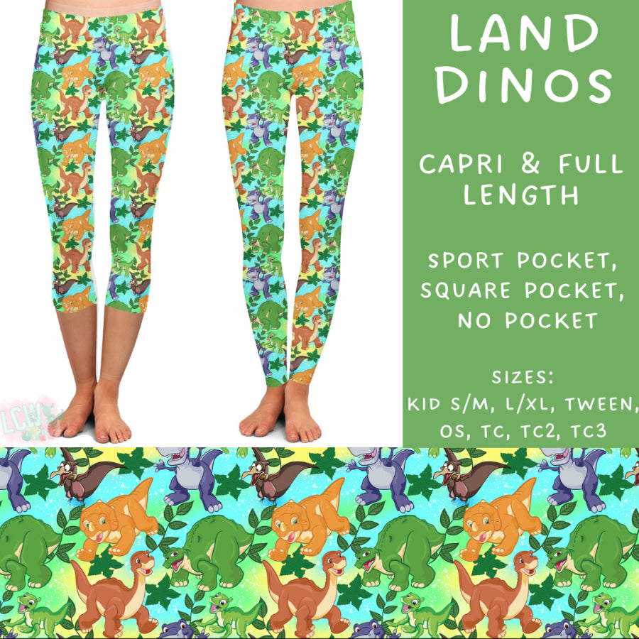 Preorder Custom Styles - Land Dinos - Closes 11 Oct - ETA late Dec 2024 Leggings