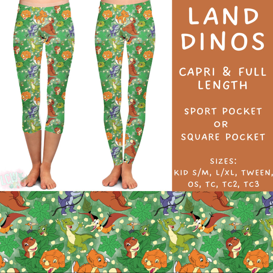 Preorder Custom Styles - Land Dinos - Closes 21 Mar - ETA mid Jun 2025 Leggings