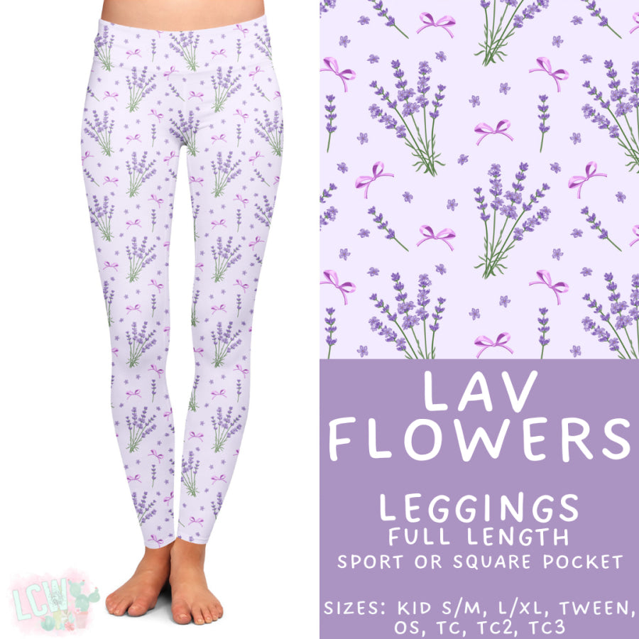 Preorder Custom Styles Lav Flowers Closes 4 Sep ETA late Nov 2025 Leggings