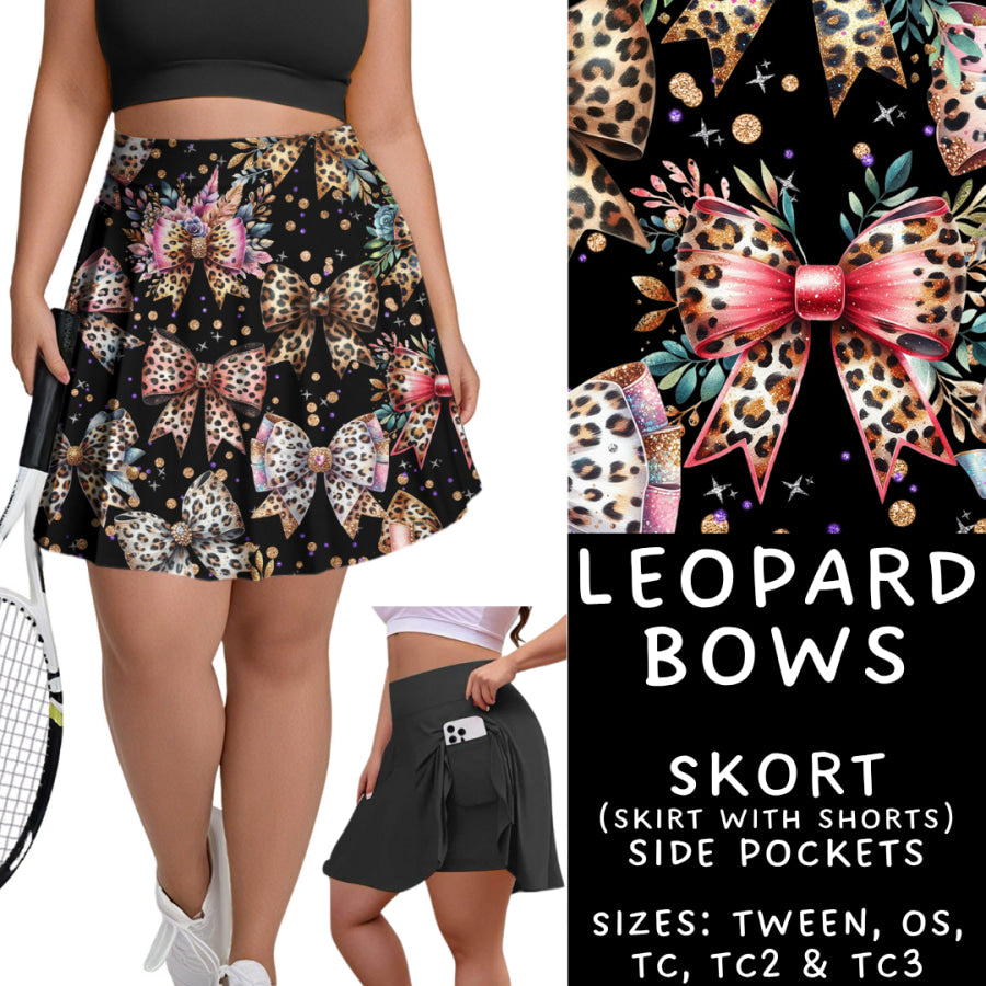 Preorder Custom Styles - Leopard Bows - Closes 29 May - ETA late Aug 2025 Leggings