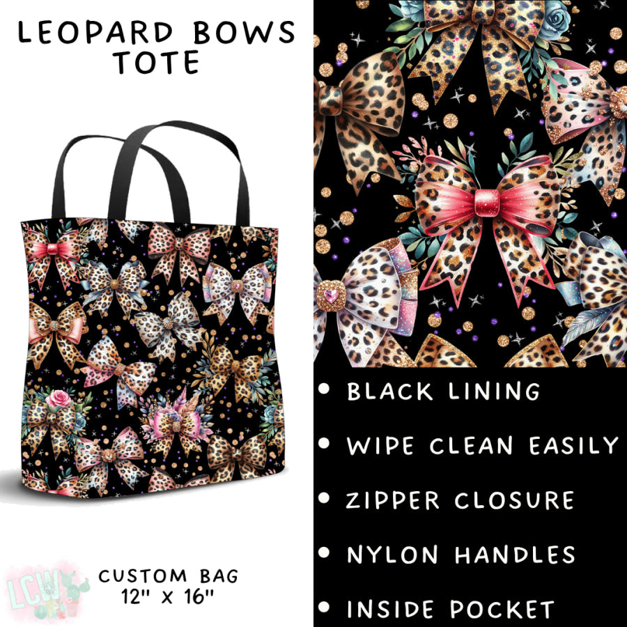 Preorder Custom Styles - Leopard Bows - Closes 29 May - ETA late Aug 2025 Leggings