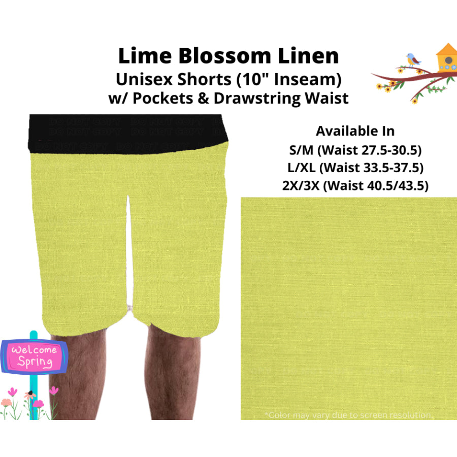 PREORDER Custom Styles - Lime Blossom Linen - Closes 8 Jan - ETA late Apr 2025 Leggings