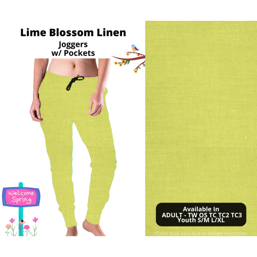 PREORDER Custom Styles - Lime Blossom Linen - Closes 8 Jan - ETA late Apr 2025 Leggings