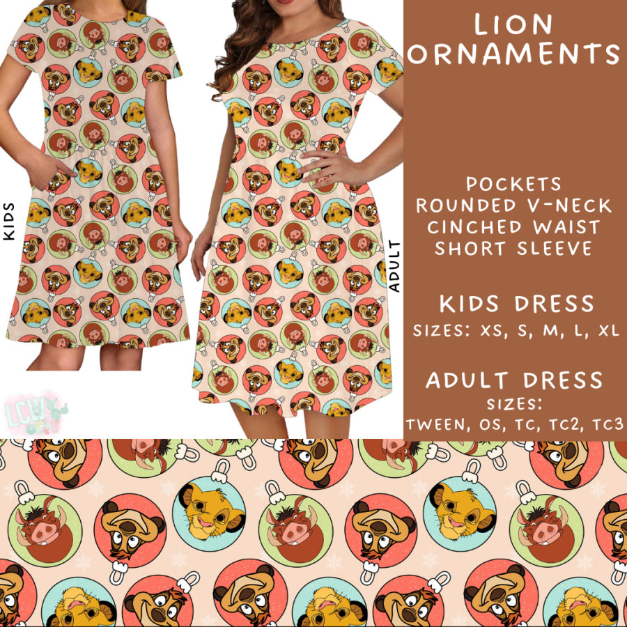 Preorder Custom Styles - Lion Ornaments - Closes 31 Oct - ETA early Jan 2025 Leggings