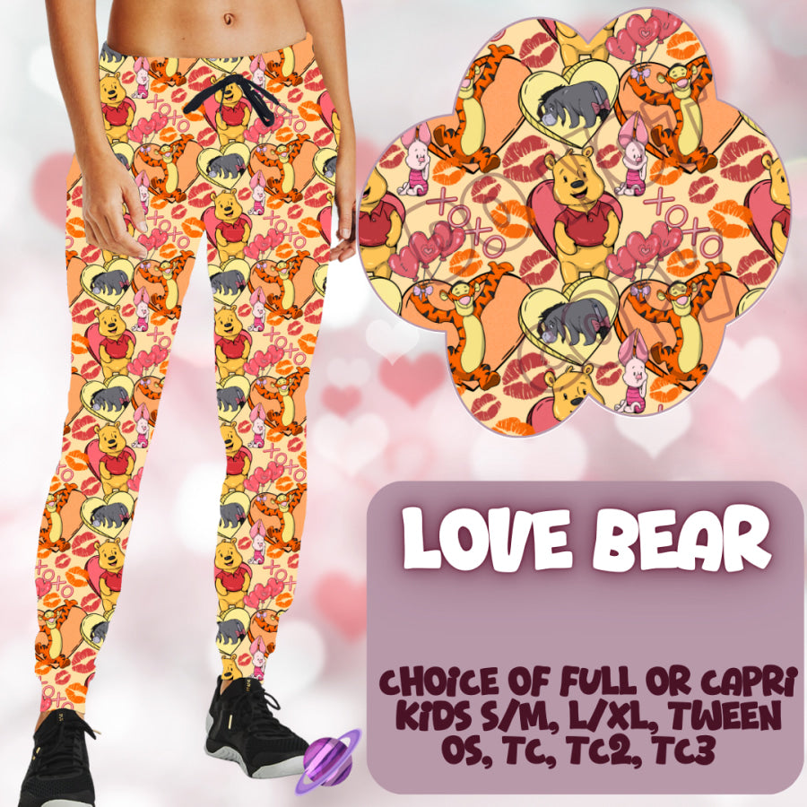 PREORDER Custom Styles - Love Bear - Closes 2 Dec - ETA mid Feb 2025 Leggings