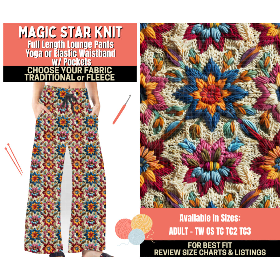 Preorder Custom Styles - Magic Star Knit - Closes 1 Oct - ETA Early Feb 2026 Leggings