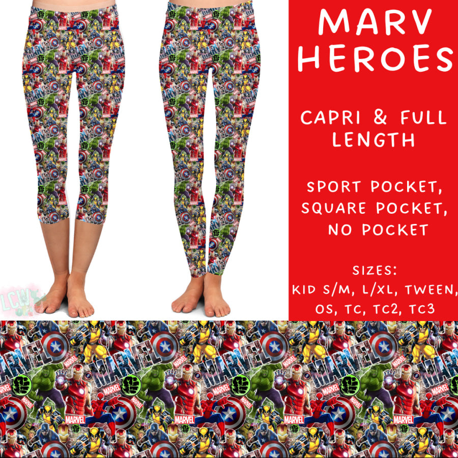 Preorder Custom Styles - Marv Heroes - Closes 11 Oct - ETA late Dec 2024 Leggings