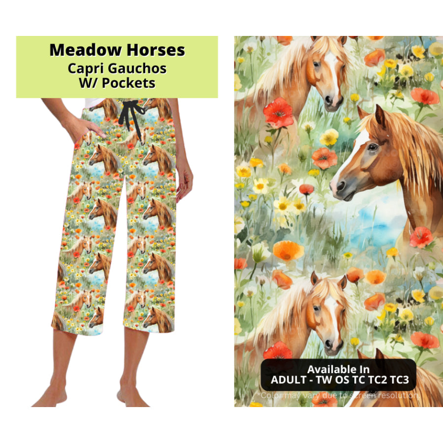 Preorder Custom Styles - Meadow Horses - Closes 24 Mar - ETA late Jun 2025 Leggings