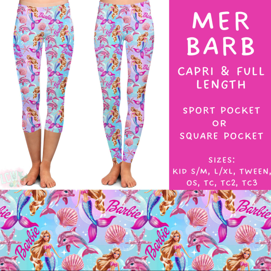 Preorder Custom Styles - Mer Barb - Closes 15 May - ETA mid Jul 2025 Leggings