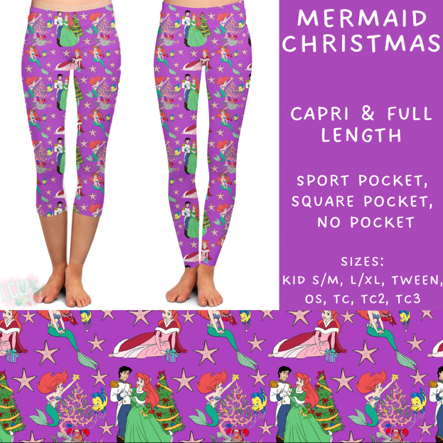 Preorder Custom Styles - Mermaid Christmas - Closes 31 Oct - ETA early Jan 2025 Leggings