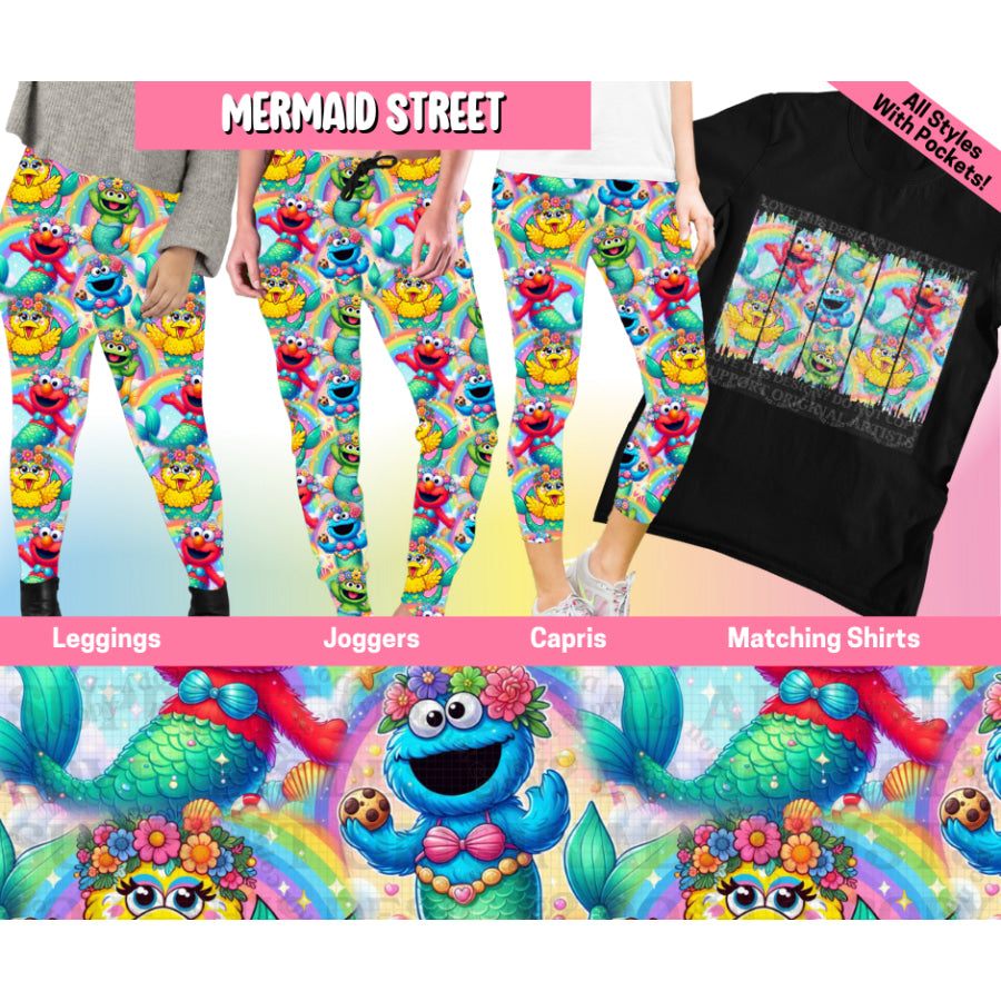 Preorder Custom Styles - Mermaid Street - 23 May - ETA early Sep 2025 Leggings