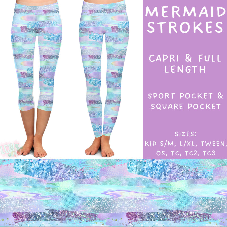 Preorder Custom Styles - Mermaid Strokes - Closes 26 Feb - ETA mid May 2025 Leggings