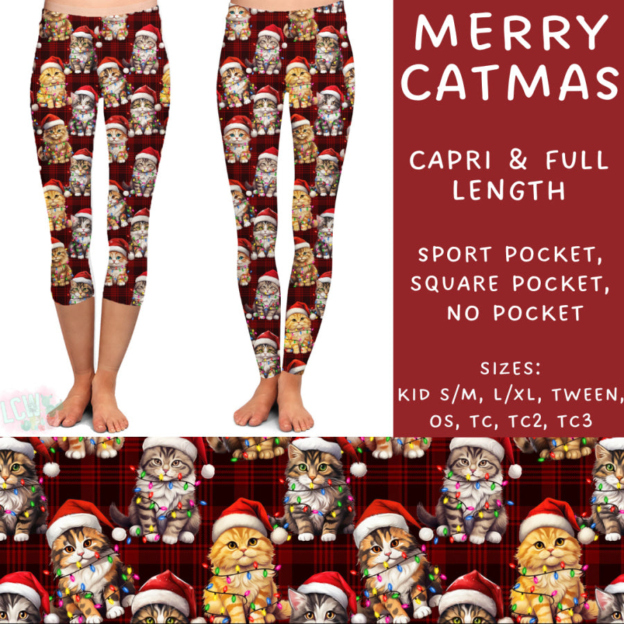 Preorder Custom Styles - Merry Catmas - Closes 31 Oct - ETA early Jan 2025 Leggings