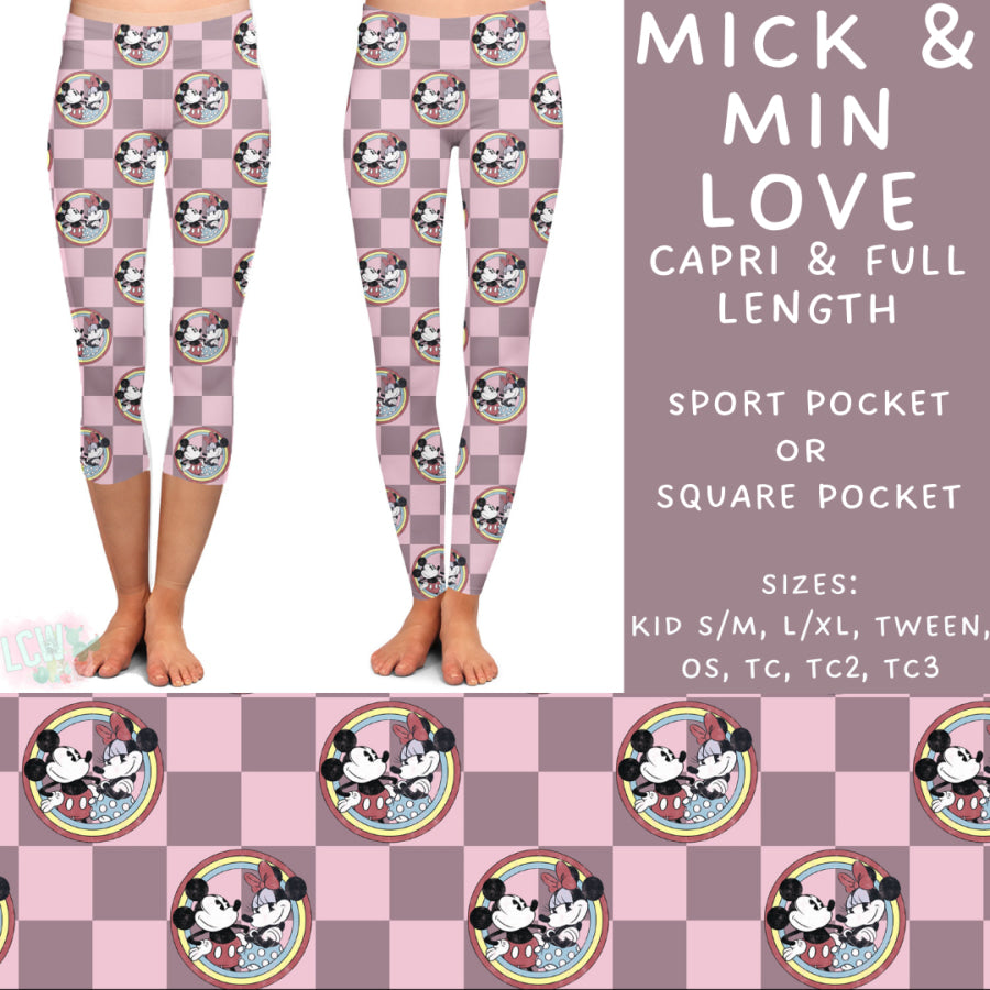 Preorder Custom Styles - Mick and Min Love - Closes 5 Mar - ETA late May 2025 Leggings