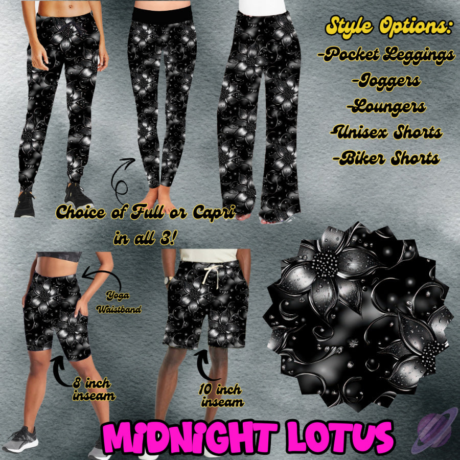 PREORDER Custom Styles - Midnight Lotus - Closes 26 Jan - ETA late Apr 2025 Leggings