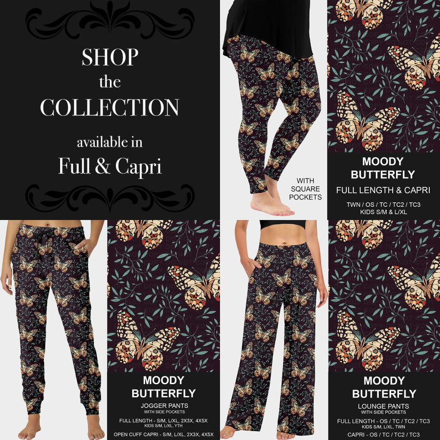 PREORDER Custom Styles - Moody Butterfly - Closes 29 Jul - ETA late Oct 2025 Loungewear