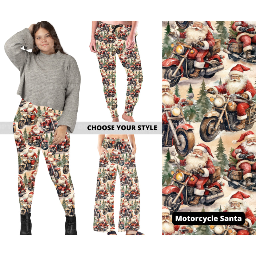 PREORDER Custom Styles - Motorcycle Santa - Closes 7 Oct - ETA late Dec 2024 Leggings